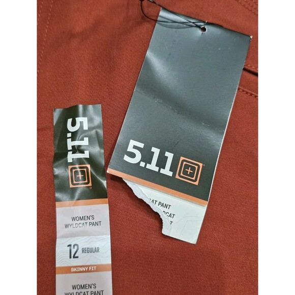 5.11 Tactical Pants Wyldcat Pant Skinny Fit Womens 12 Regular ZipperLeg Rosewood - Picture 16 of 16